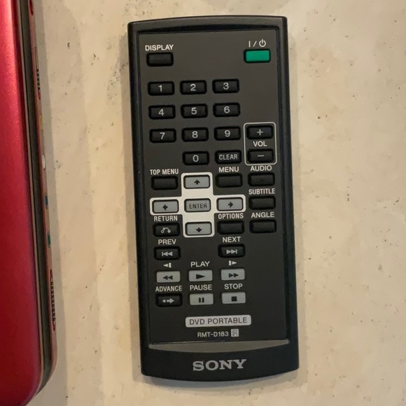 Sony Portable CD DVD Player DVP-FX820 With AC Adapter & Remote Control Red - Picture 3 of 16